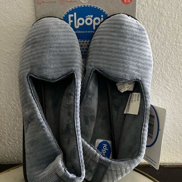 FLOOPI Women’s Slippers *Anti Slip Indoor Outdoor Memory Foam Blue XL 11-12 2 Pr - Picture 1 of 3